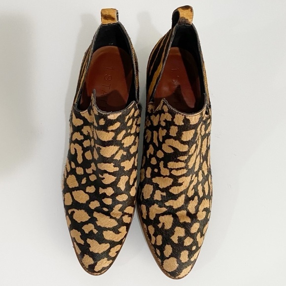 1.STATE Idania 2 Ankle Bootie Cow Hair Animal Print Size 10 - Picture 5 of 14